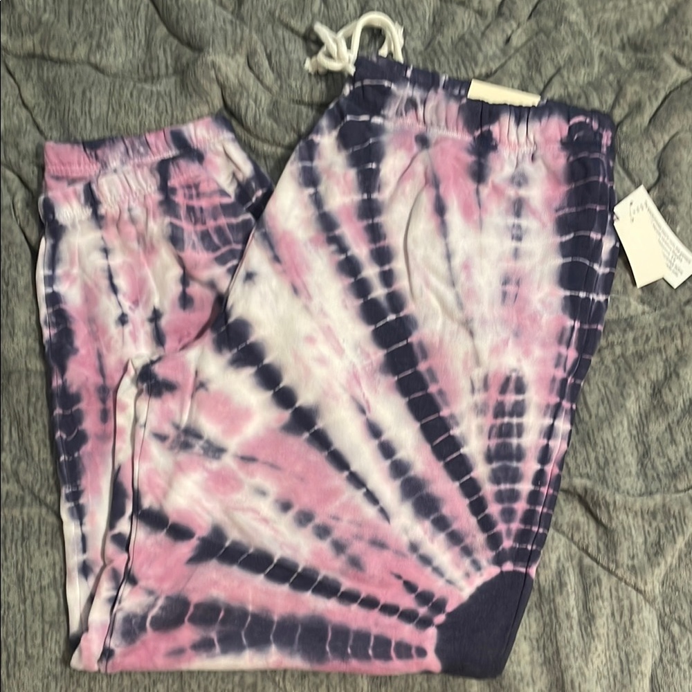 Pink and Blue Tie-Dye Joggers